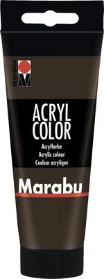 Marabu Acryl Color Acrylfarbe, dunkelbraun, 100ml