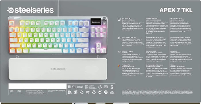 SteelSeries Apex 7 TKL Ghost, weiß, SteelSeries QX2 RED, USB, US