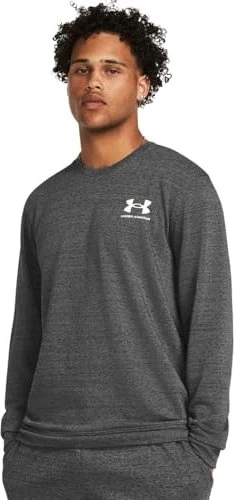Under Armour Rival Terry Sweatshirt castlerock light heather/onyx white (Herren)