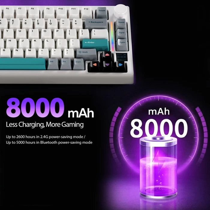 Gamakay TK75 SOCD Silent Mechanical Keyboard, Phoenix V2 linear, USB/Bluetooth, DE