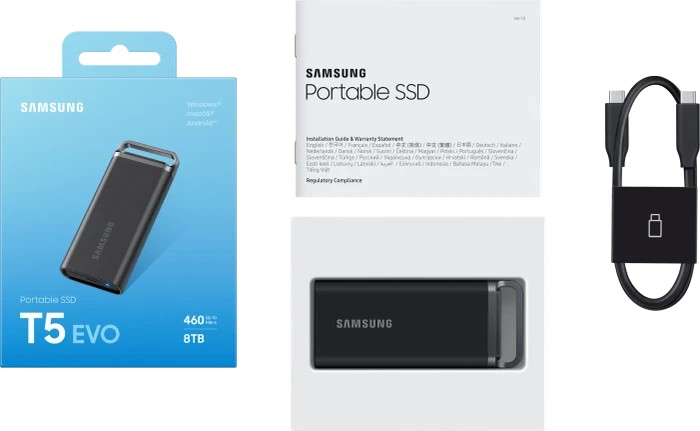 Samsung Portable SSD T5 EVO, schwarz, 8TB, USB-C 3.0
