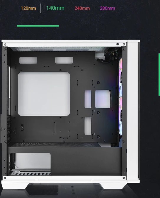 Thermaltake Divider 170 TG ARGB Snow Edition, weiß, Glasfenster