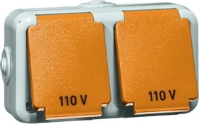 Peha IP54 US NEMA-Steckdose 2fach, grau