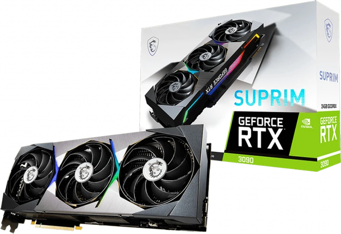 MSI GeForce RTX 3090 Suprim 24G, 24GB GDDR6X, HDMI, 3x DP