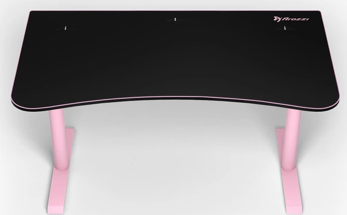 Arozzi Arena Medium Gaming Desk Schreibtisch 140x76cm schwarz/pink