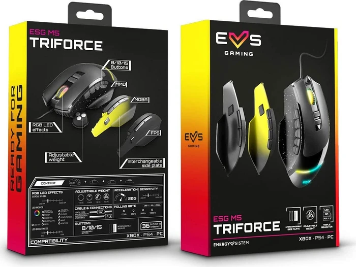 Energy Sistem ESG M5 Triforce Gaming Mouse, USB