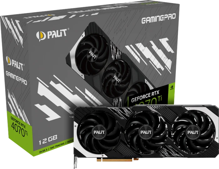 Palit GeForce RTX 4070 Ti GamingPro, 12GB GDDR6X, HDMI, 3x DP