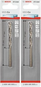 Bosch Professional HSS-Co Spiralbohrer, 6x57x93mm, 1 Stück