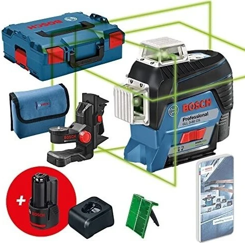 Bosch Professional GLL 3-80 CG Akku-/Batterie-Linienlaser inkl. L-Boxx + Akku 2.0Ah