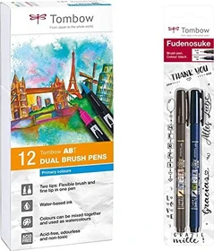 Tombow ABT Dual Brush Pen Primärfarben sortiert, 12er-Set