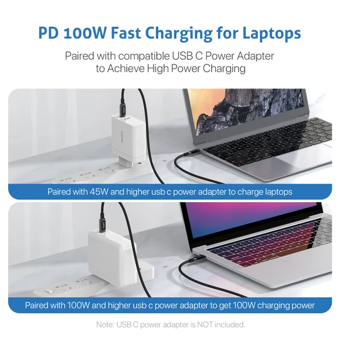 SooPii S10CC, 100W LED Display USB-C to USB-C Cable, 1.20m