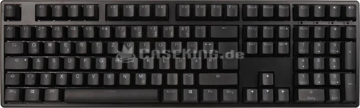 Ducky One PBT, LEDs blau, schwarz, MX BLUE, USB, DE