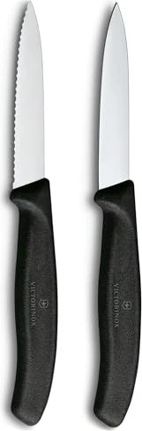 Victorinox Swiss Classic Gemüsemesser 8cm schwarz, 2 Stück