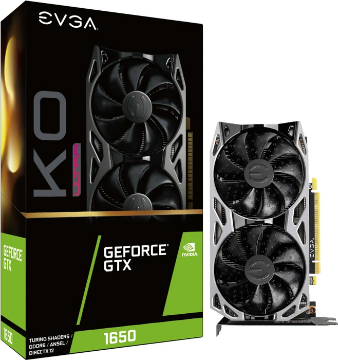 EVGA GeForce GTX 1650 KO Ultra Gaming, 4GB GDDR6, HDMI, 2x DP