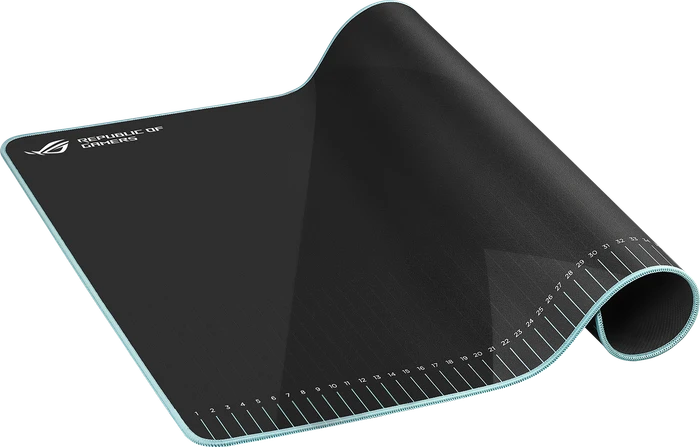 ASUS ROG Hone Ace Aim Lab Edition Gaming Mousepad, 508x420mm, grau/schwarz/hellblau