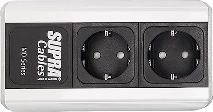 Supra Cables LoRad MD02-EU MK3 mit Netzfilter, 2-fach, silber/schwarz