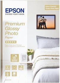 Epson Premium Glossy Fotopapier glänzend weiß, A4, 255g/m², 15 Blatt