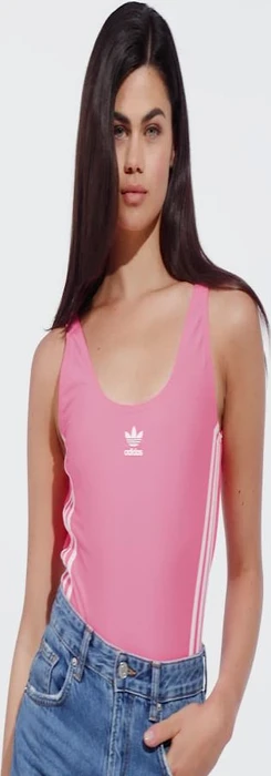 adidas Adicolor 3-Streifen Badeanzug lucid pink/white (Damen)