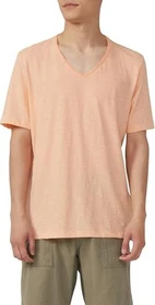 s.Oliver Flammgarnstruktur V-Neck T-Shirt kurzarm papaya (Herren)