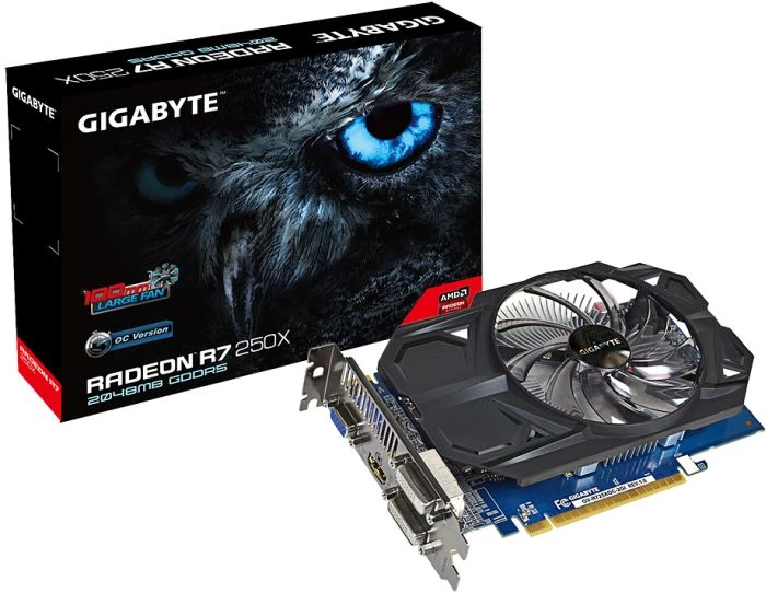 GIGABYTE Radeon R7 250X OC, 2GB GDDR5, VGA, 2x DVI, HDMI