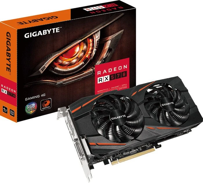 GIGABYTE Radeon RX 570 Gaming 4G, 4GB GDDR5, DVI, HDMI, 3x DP