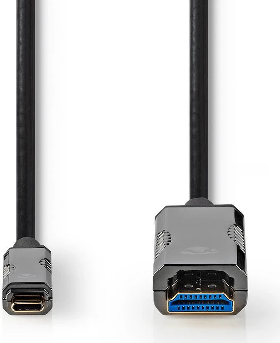Nedis USB-C 3.1 [Stecker] auf HDMI [Stecker] 4K 60Hz Adapterkabel schwarz, 5m