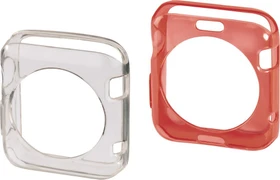 Hama Cover Crystal für Apple Watch 42mm rot/transparent