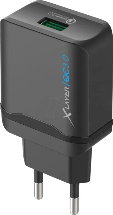 XLayer Ladegerät USB-A QC 3.0 19.5W schwarz