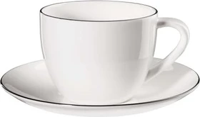 ASA Selection à table ligne noire Cappuccinotasse mit Untertasse, 2-tlg.
