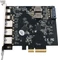Exsys 5 Port USB 3.2 Gen 2x1 PCIe-Karte, 2x USB-C 3.1/3x USB-A 3.1, PCIe 3.0 x4 Vorschaubild