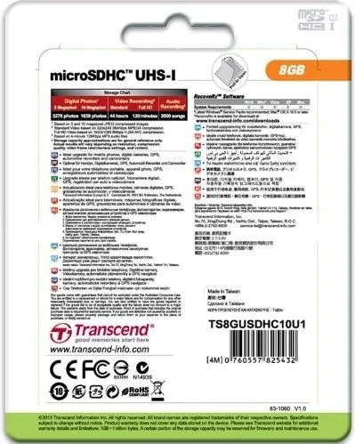 Transcend Ultimate R90/W25 8GB Kit, UHS-I, Class 10
