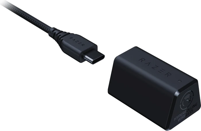 Razer DeathAdder V3 Pro schwarz Smooth-Touch + 8000Hz HyperPolling Wireless-Adapter, USB