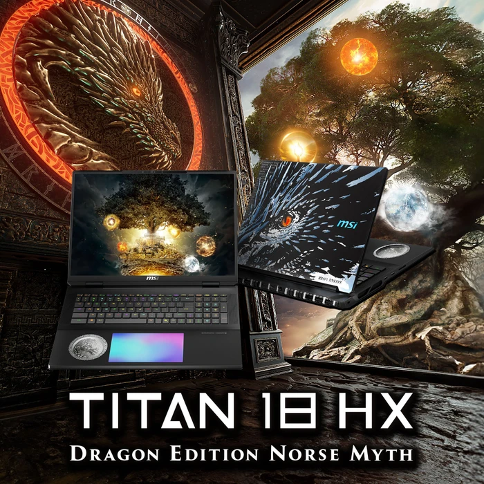 MSI Titan 18 HX Dragon Edition Norse Myth A2XWJG-273, Core Black, Core Ultra 9 285HX, 96GB RAM, 6TB SSD, GeForce RTX 5090, DE