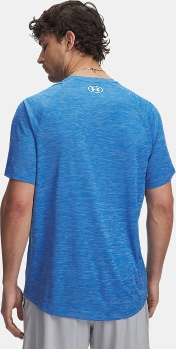Under Armour Tech Textured Funktionsshirt kurzarm blue atlantis/white (Herren)