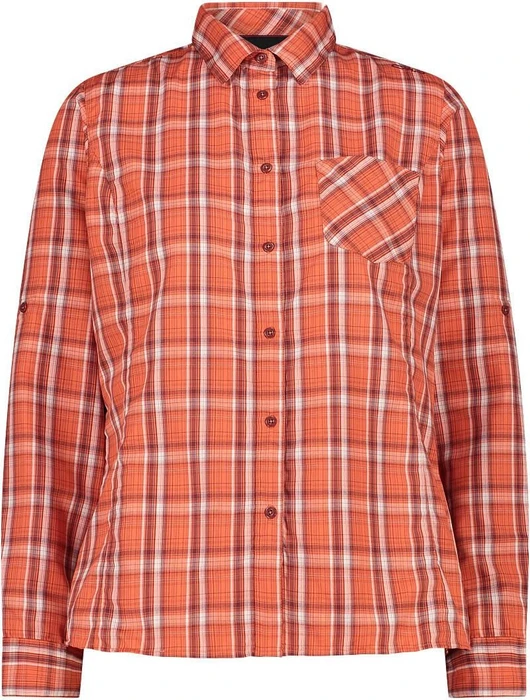 CMP Karomuster Hemd langarm granata/off white/bitter (Damen)