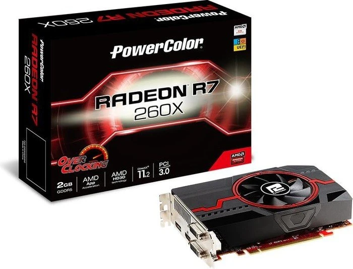 PowerColor Radeon R7 260X OC V4, 2GB GDDR5, 2x DVI, HDMI, DP