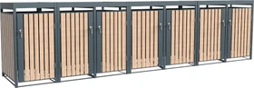 Westmann Planta Mülltonnenbox 6x 240l holzoptik/anthrazit