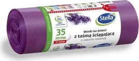 Stella Müllbeutel Lavendel mit Zugband 35l, 15 Stück