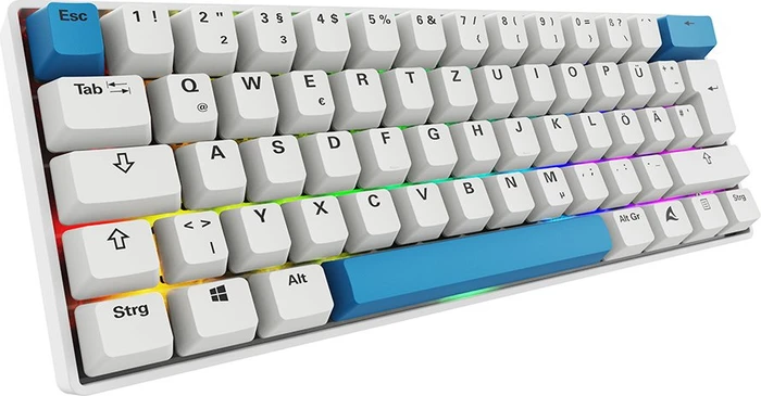 Sharkoon Skiller SGK50 S4 Gen2 PBT, White, LEDs RGB, hot-swap, Gateron G Pro 3.0 YELLOW, USB, DE