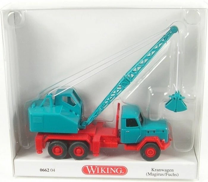 Wiking Kranwagen Magirus/Fuchs wasserblau