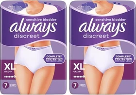 Always Discreet Inkontinenz Höschen Schutzhose Größe XL, 7 Stück
