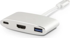 LMP USB-C auf HDMI/USB-A, silber (15090)