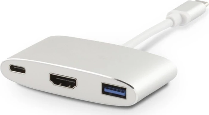 LMP USB-C auf HDMI/USB-A, silber