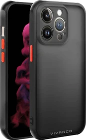 Vivanco Frosted Cover für Apple iPhone 14 Pro transparent/schwarz