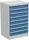 Treston Serie 90 Schubladenschrank, 8 Schubladen, lichtgrau/blau, Container