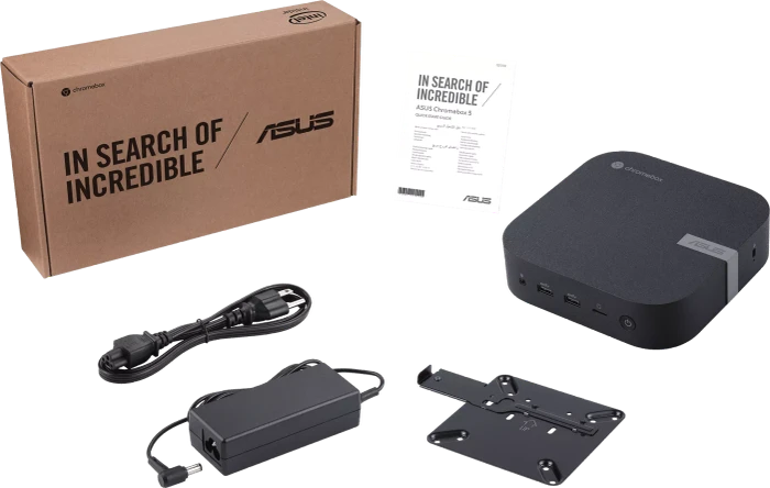 ASUS Chromebox 5 (CN67) CHROMEBOX5-SC002UN, Eco Black, Celeron 7305, 4GB RAM, 128GB SSD