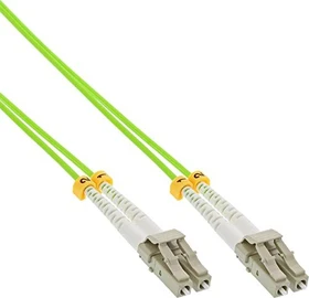 InLine LWL Duplex Kabel, OM5, 2x LC Stecker/2x LC Stecker, 10m, grün