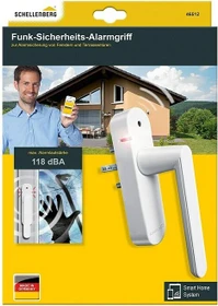 Schellenberg Funk-Sicherheits-Alarmgriff weiß, Schließ-/Öffnungssensor (46512)