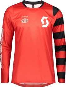 Scott Trail Vertic Trikot langarm fiery red/white (Herren)