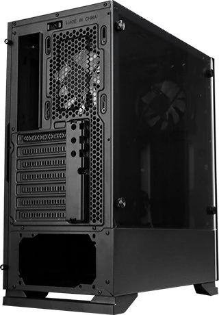 Zalman S5, schwarz, Glasfenster